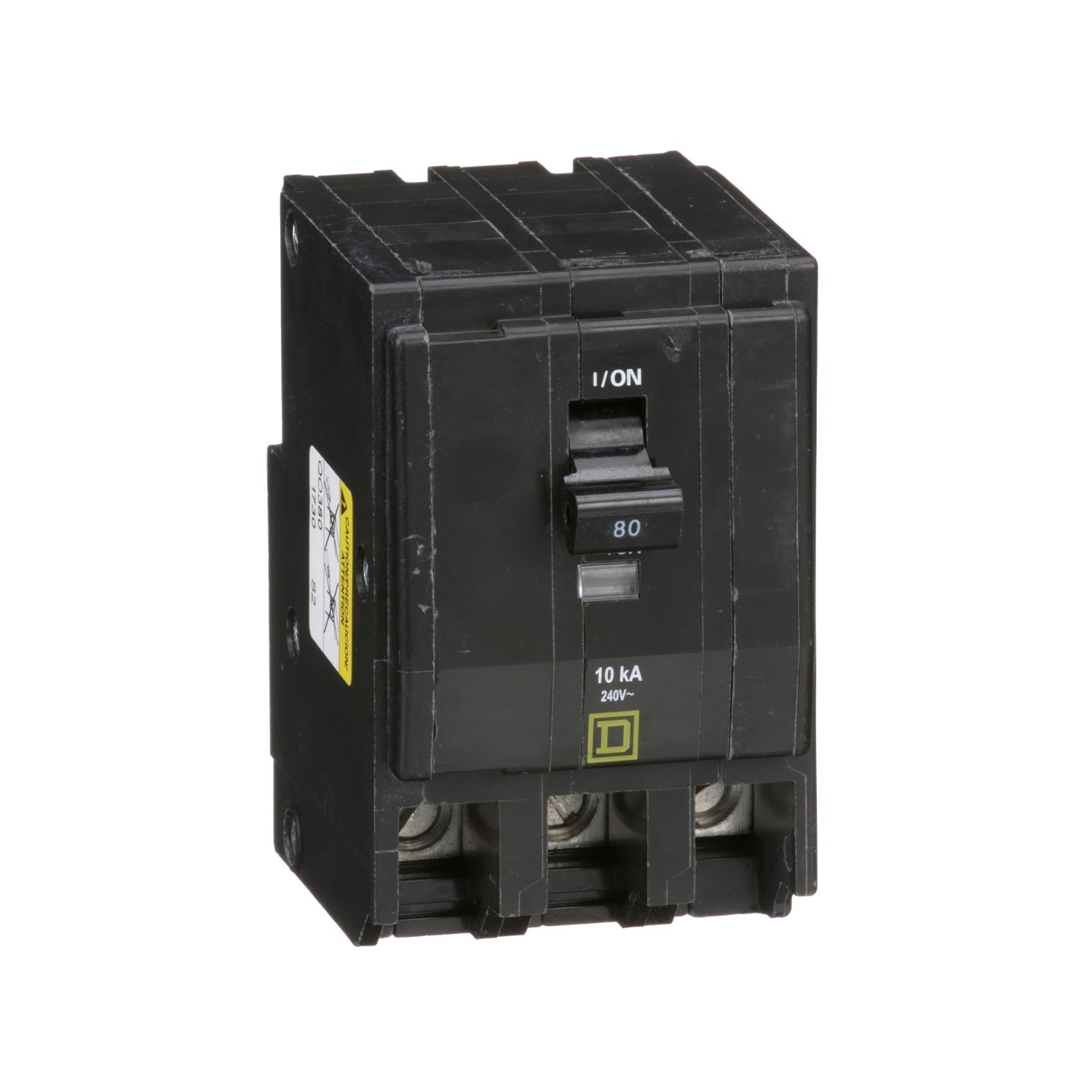 QO380 - Schneider Electric - Plug-In 80 Amp 3 Pole 240 Volt Square D Circuit Breaker