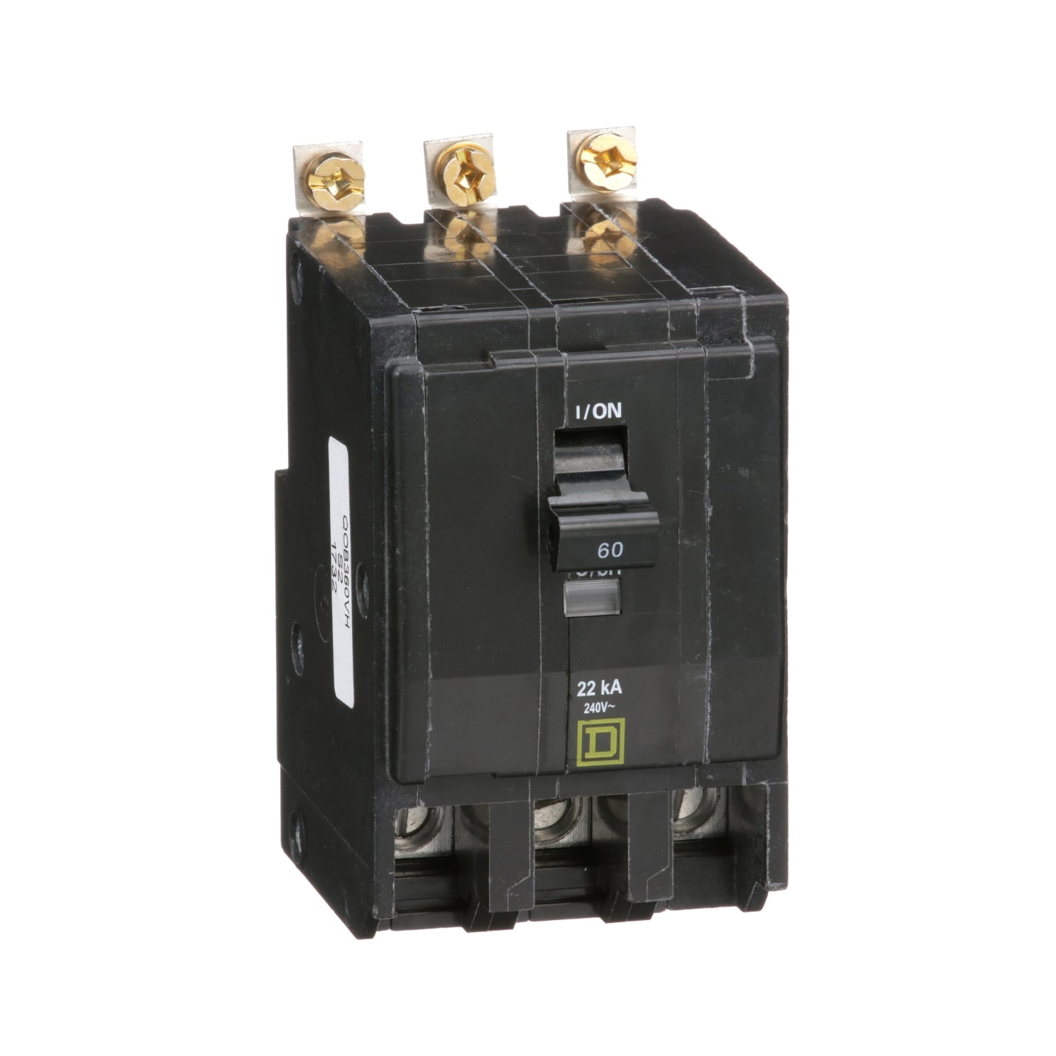 QOB360VH - Schneider Electric - Bolt-On - 60 Amp 22kA 3 Pole 240 Volt Square D Circuit Breaker
