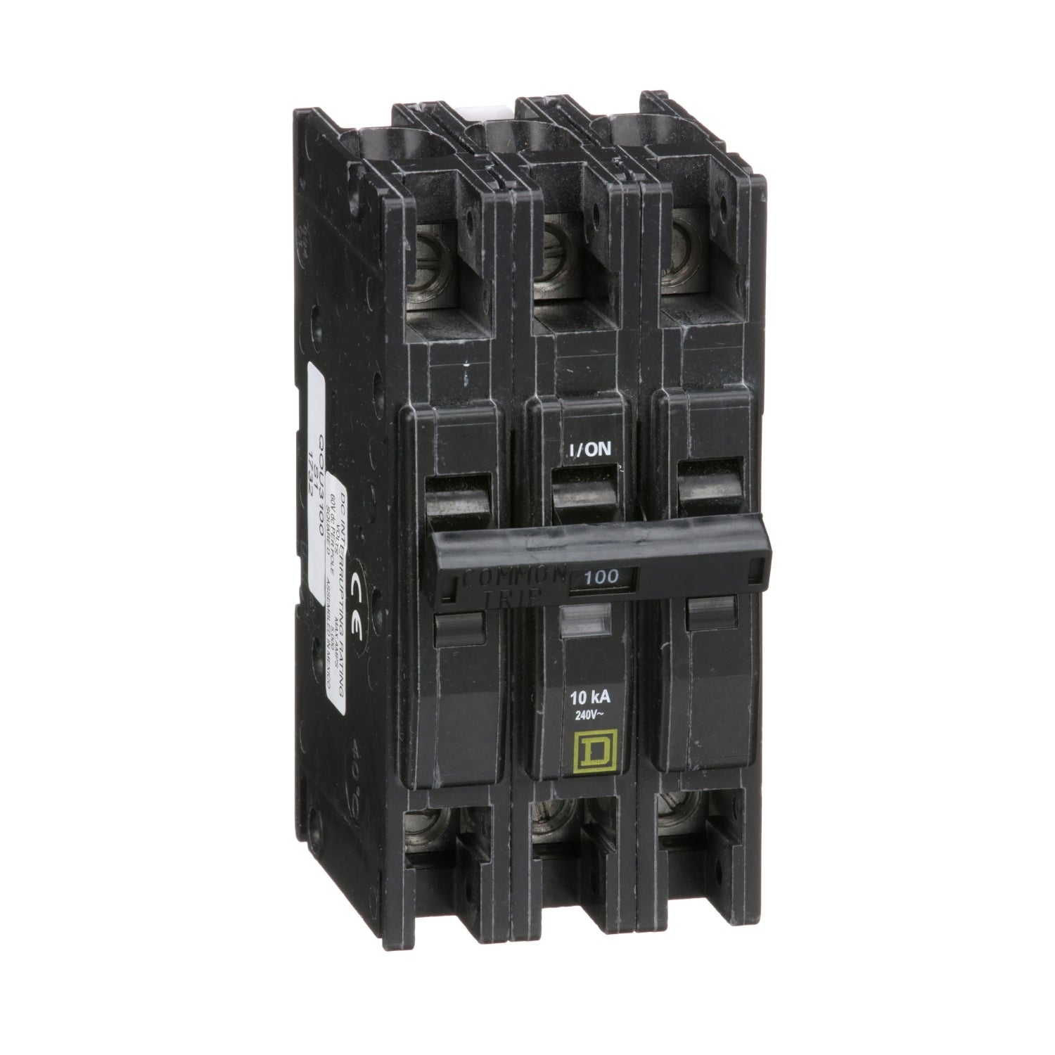 QOU3100 - Schneider Electric - Bolt-On 100 Amp 3 Pole 240 Volt Square D Circuit Breaker