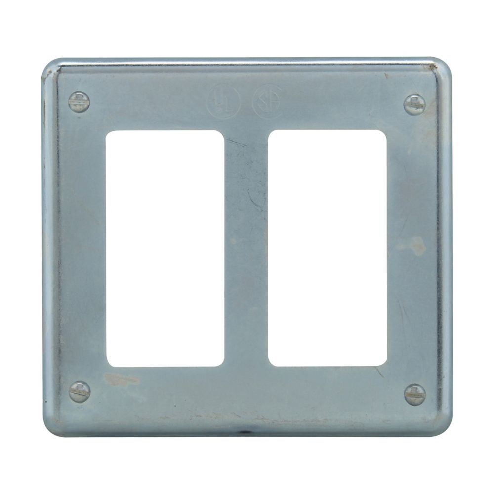 S232GFI - Eaton Crouse-Hinds Series - Surface Mount 2-Gang S Series GFI Receptacle Cover