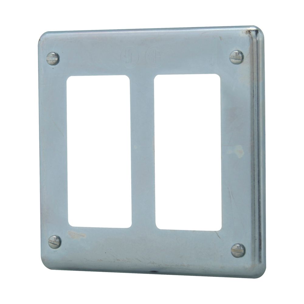 S232GFI - Eaton Crouse-Hinds Series - Surface Mount 2-Gang S Series GFI Receptacle Cover