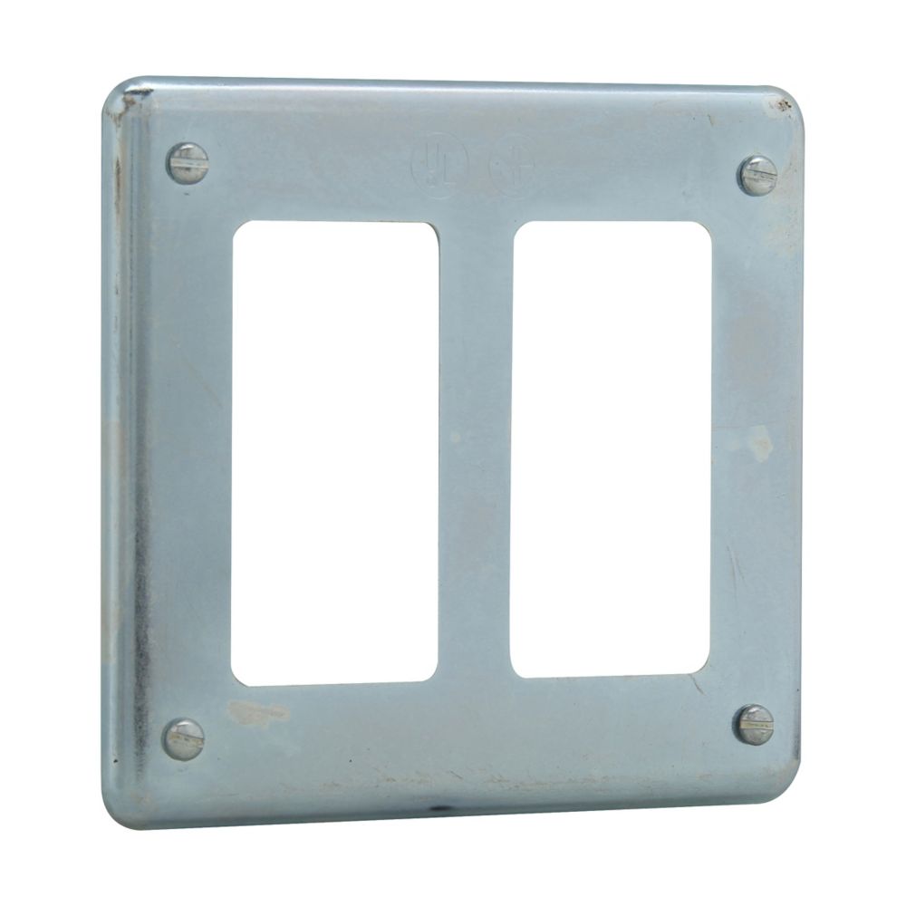 S232GFI - Eaton Crouse-Hinds Series - Surface Mount 2-Gang S Series GFI Receptacle Cover