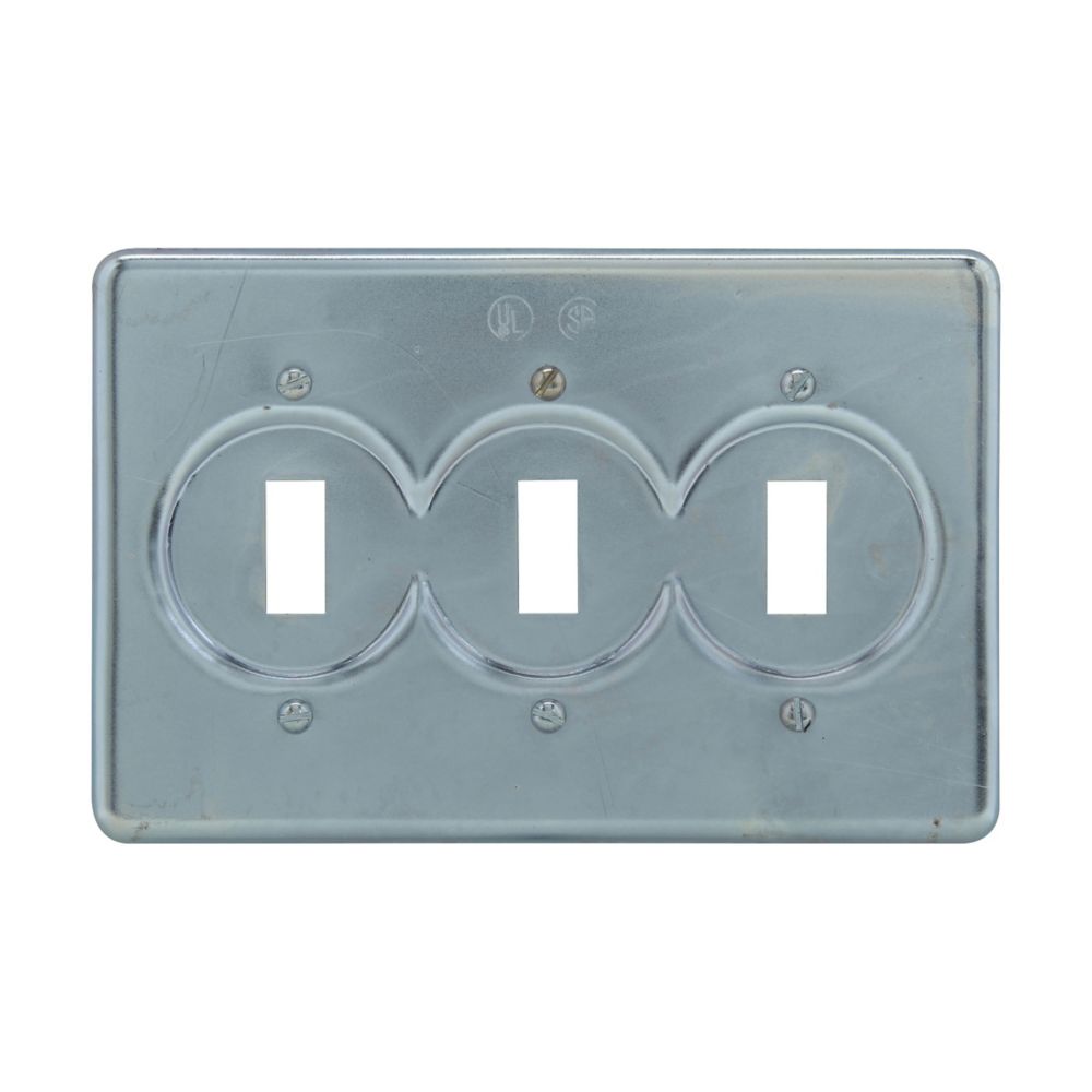 S323 - Eaton Crouse-Hinds Series - Surface Mount 3-Gang S Series Snap Switch Cover