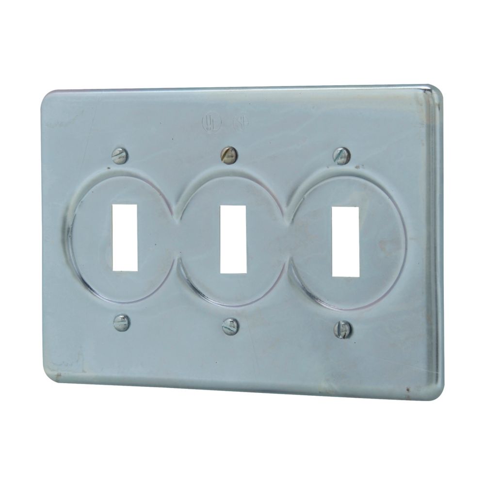 S323 - Eaton Crouse-Hinds Series - Surface Mount 3-Gang S Series Snap Switch Cover
