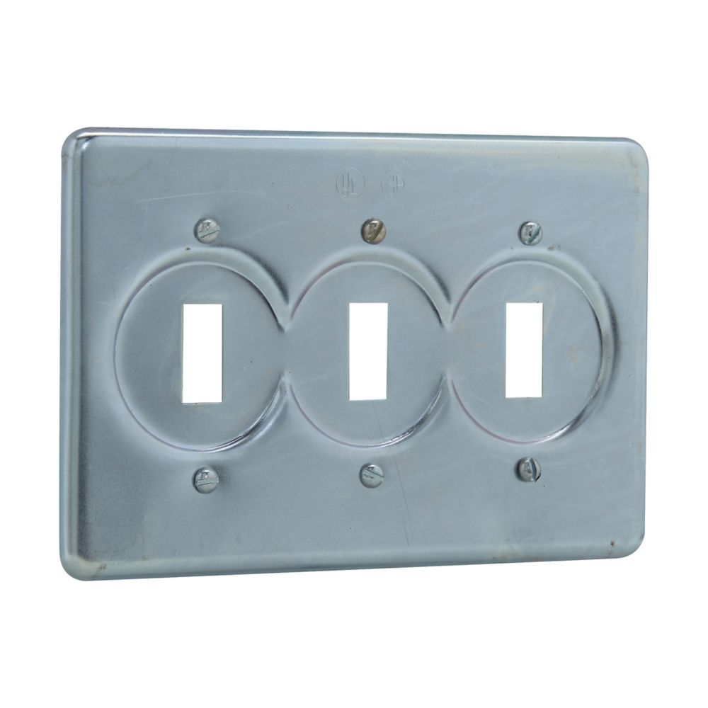 S323 - Eaton Crouse-Hinds Series - Surface Mount 3-Gang S Series Snap Switch Cover