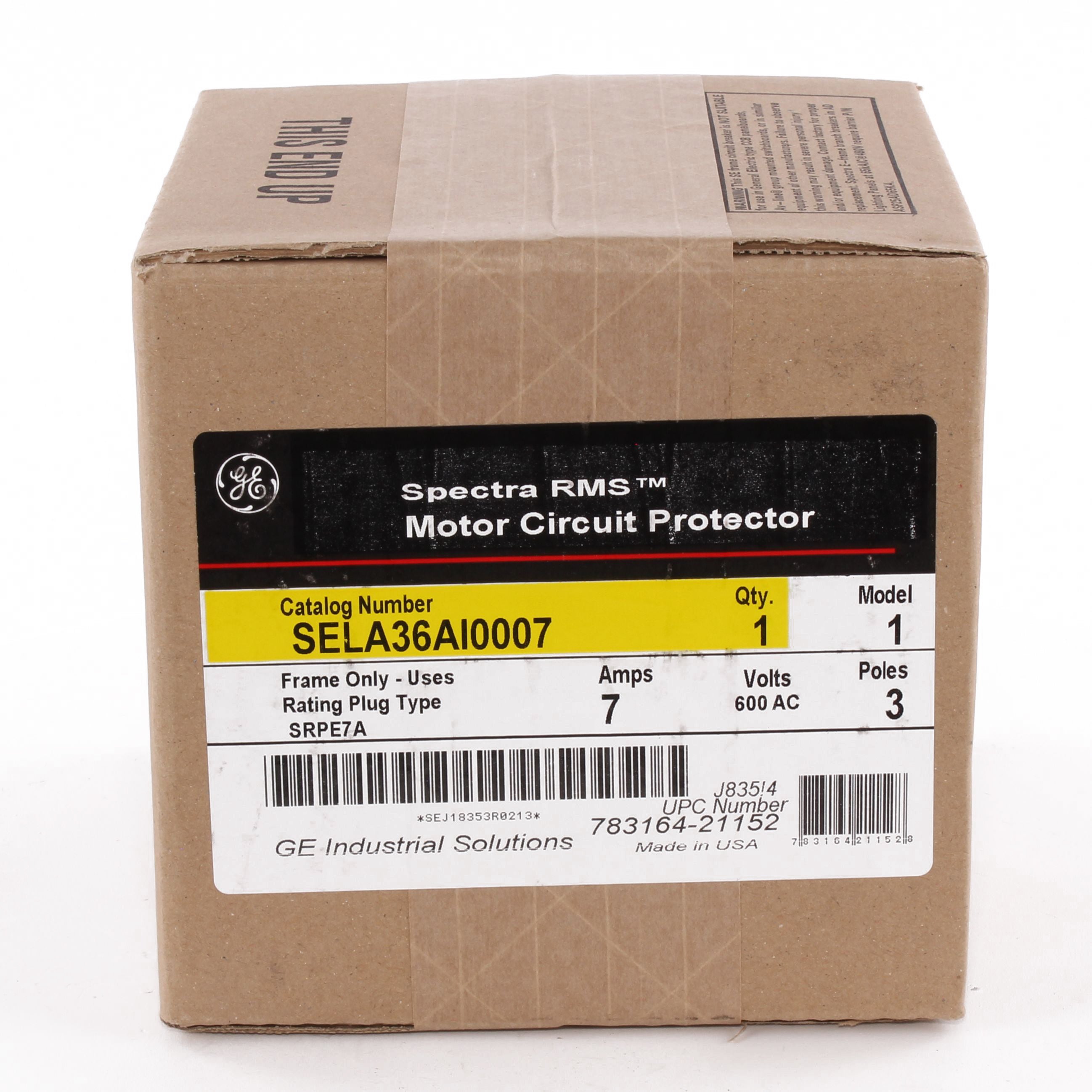 SELA36AI0007 - General Electric - 7 Amp 3 Pole 600 V Circuit Breaker