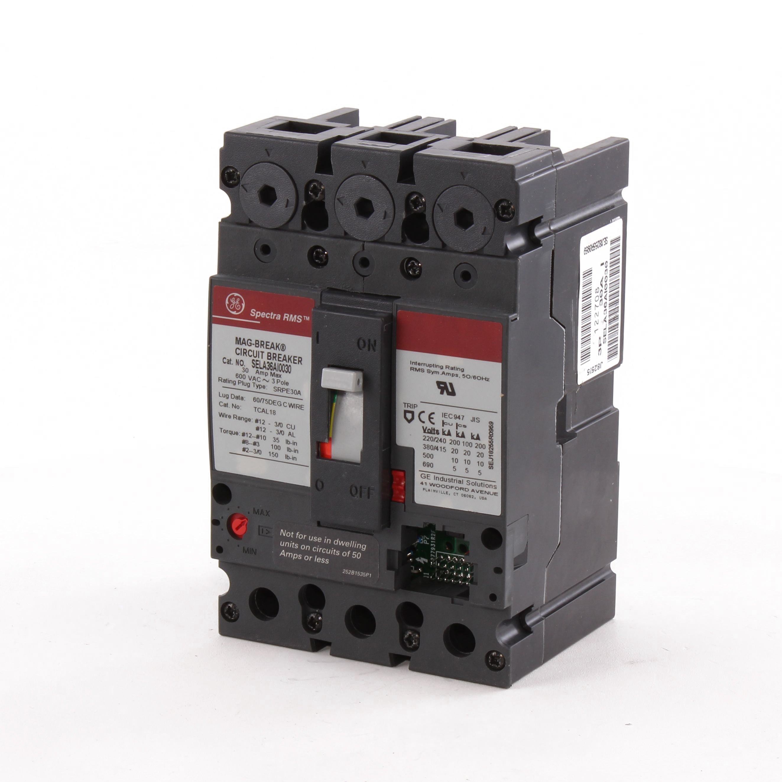 SELA36AI0030 - General Electric - 30 Amp 3 Pole 600 V Circuit Breaker