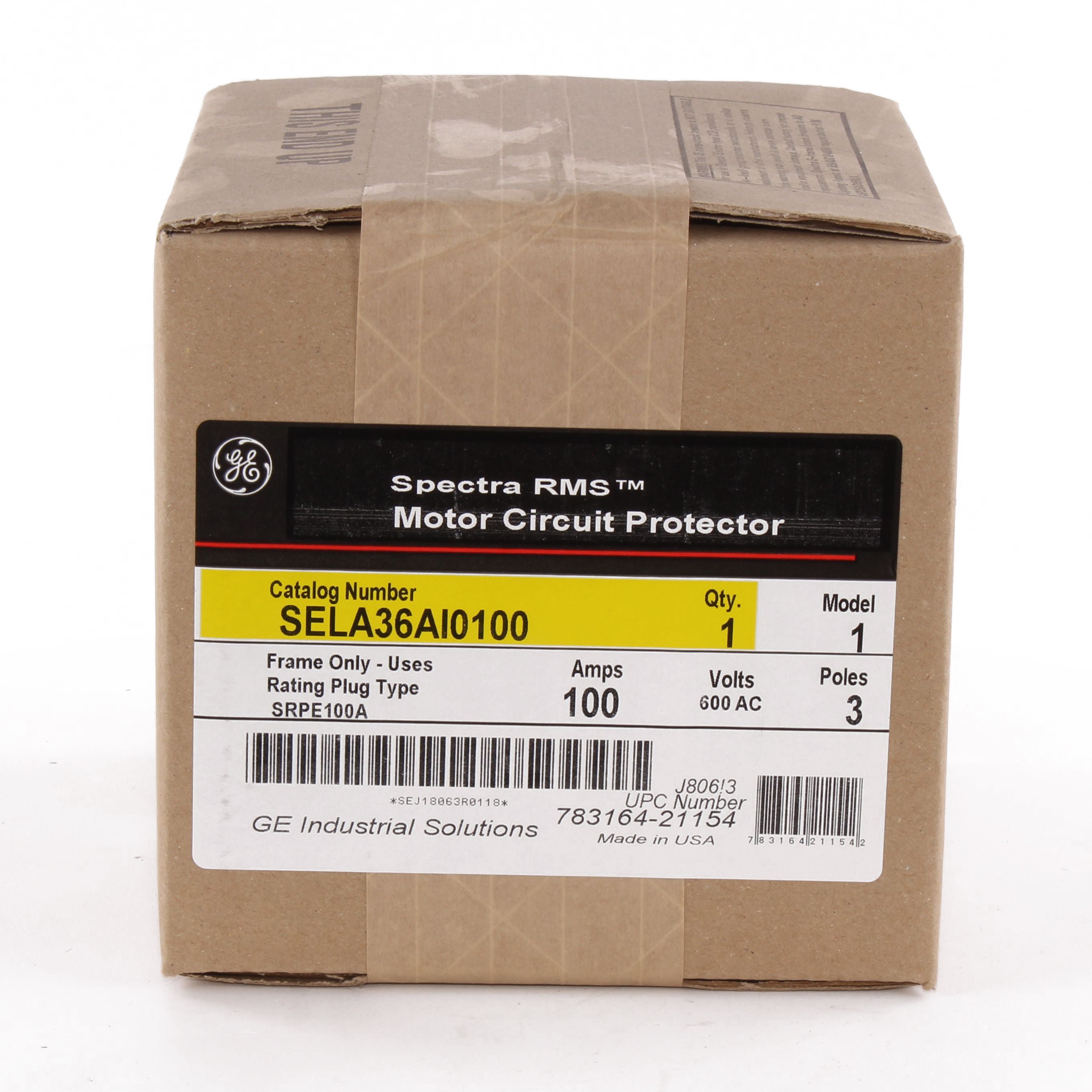 SELA36AI0100 - General Electric - 100 Amp 3 Pole 600 V Circuit Breaker