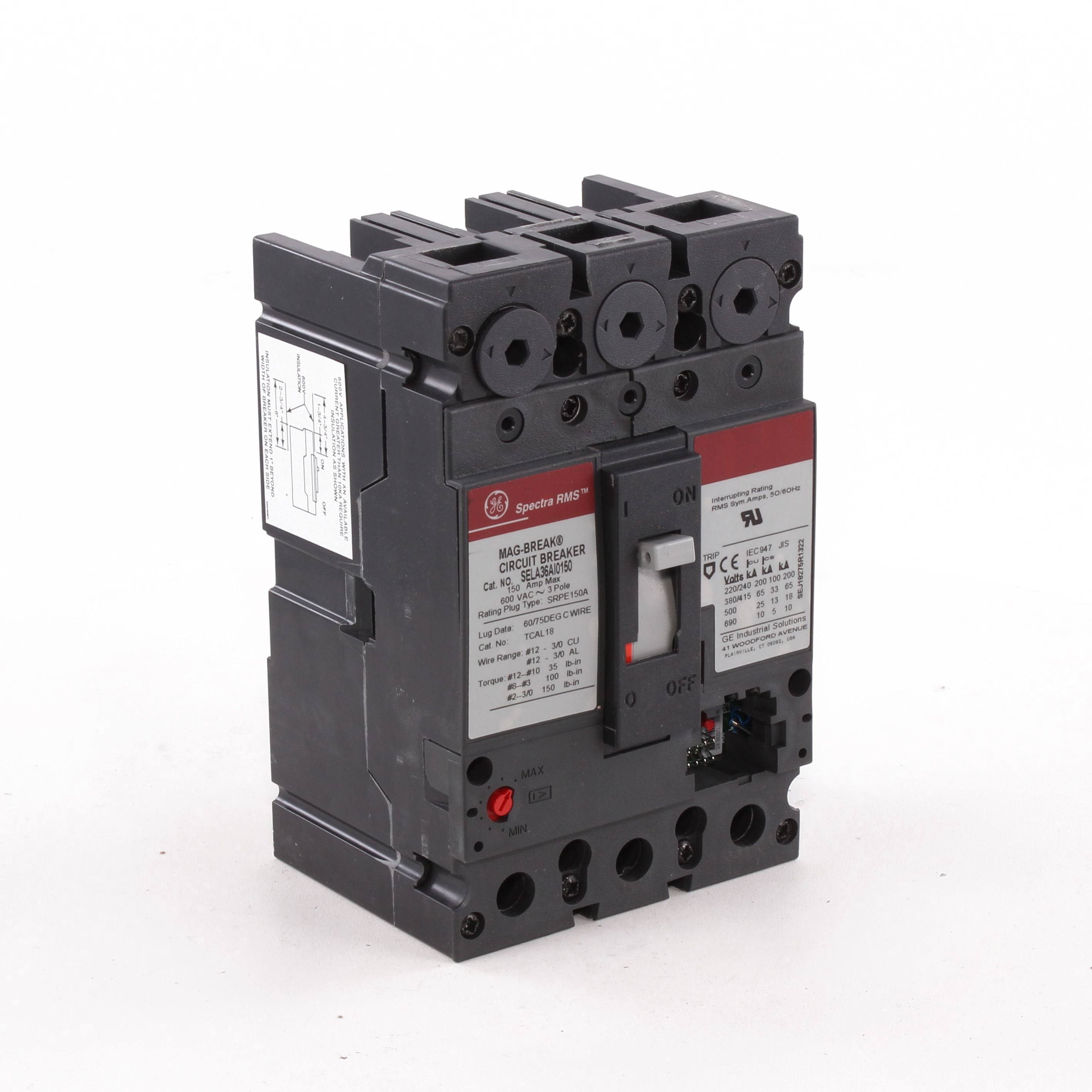 SELA36AI0150 - General Electric - 150 Amp 3 Pole 600 V Circuit Breaker