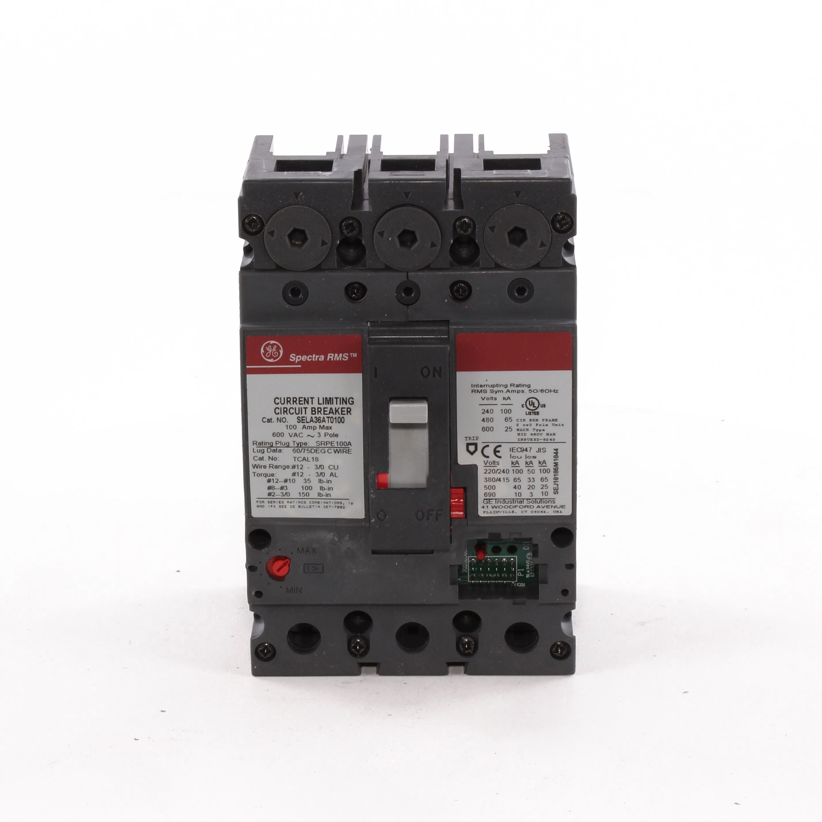 SELA36AT0100 - General Electric - 100 Amp 3 Pole 600 V Circuit Breaker