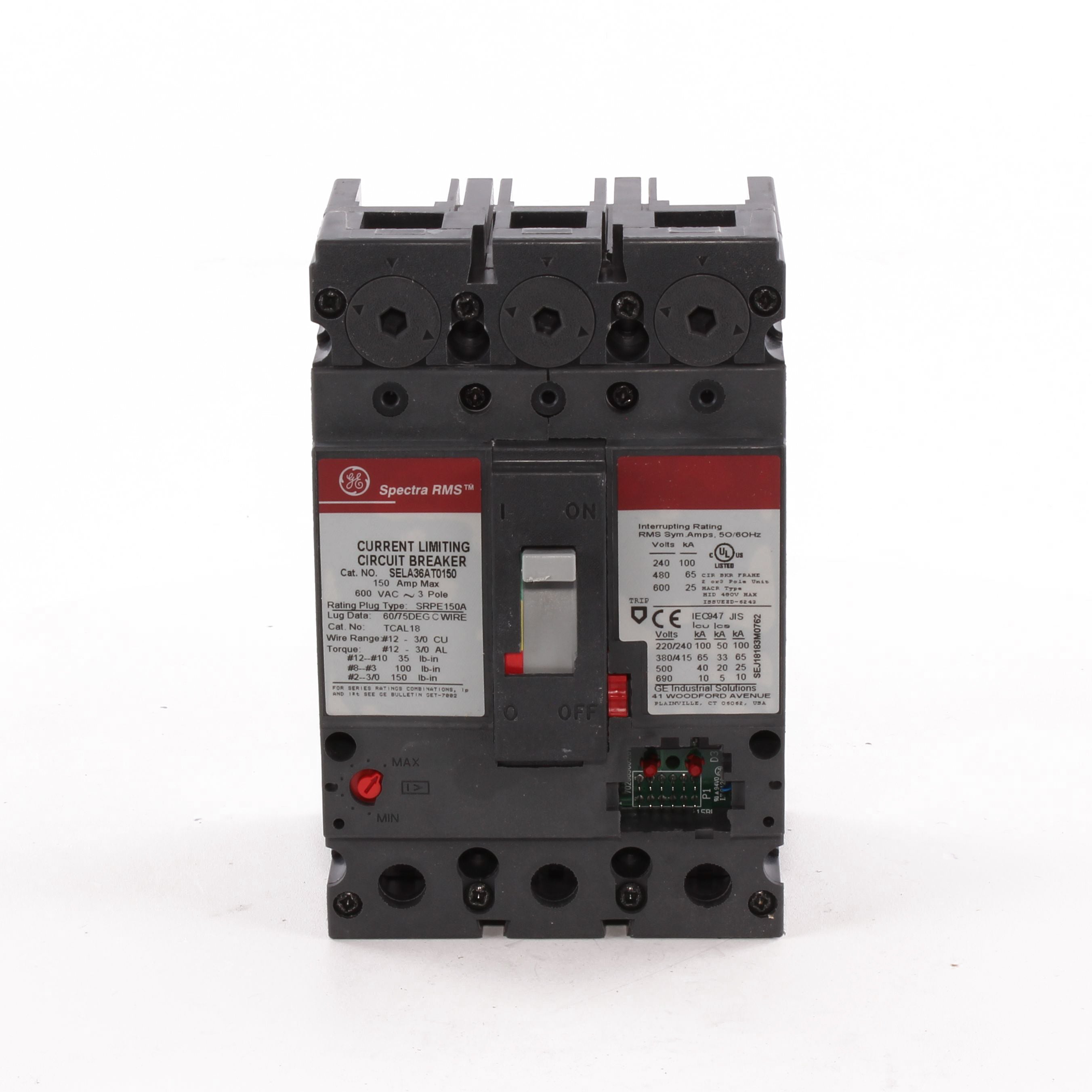 SELA36AT0150 - General Electric - 150 Amp 3 Pole 600 V Circuit Breaker