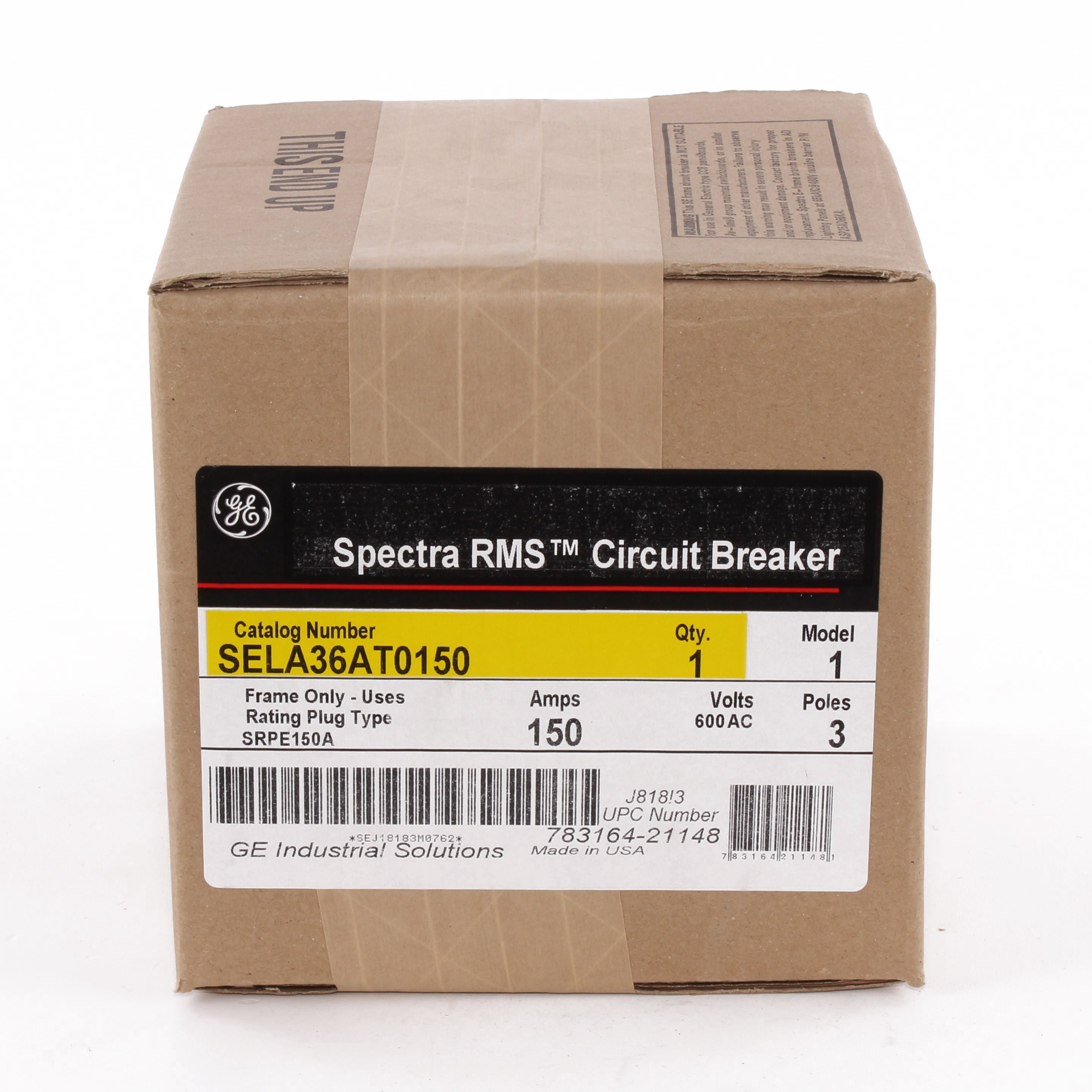 SELA36AT0150 - General Electric - 150 Amp 3 Pole 600 V Circuit Breaker