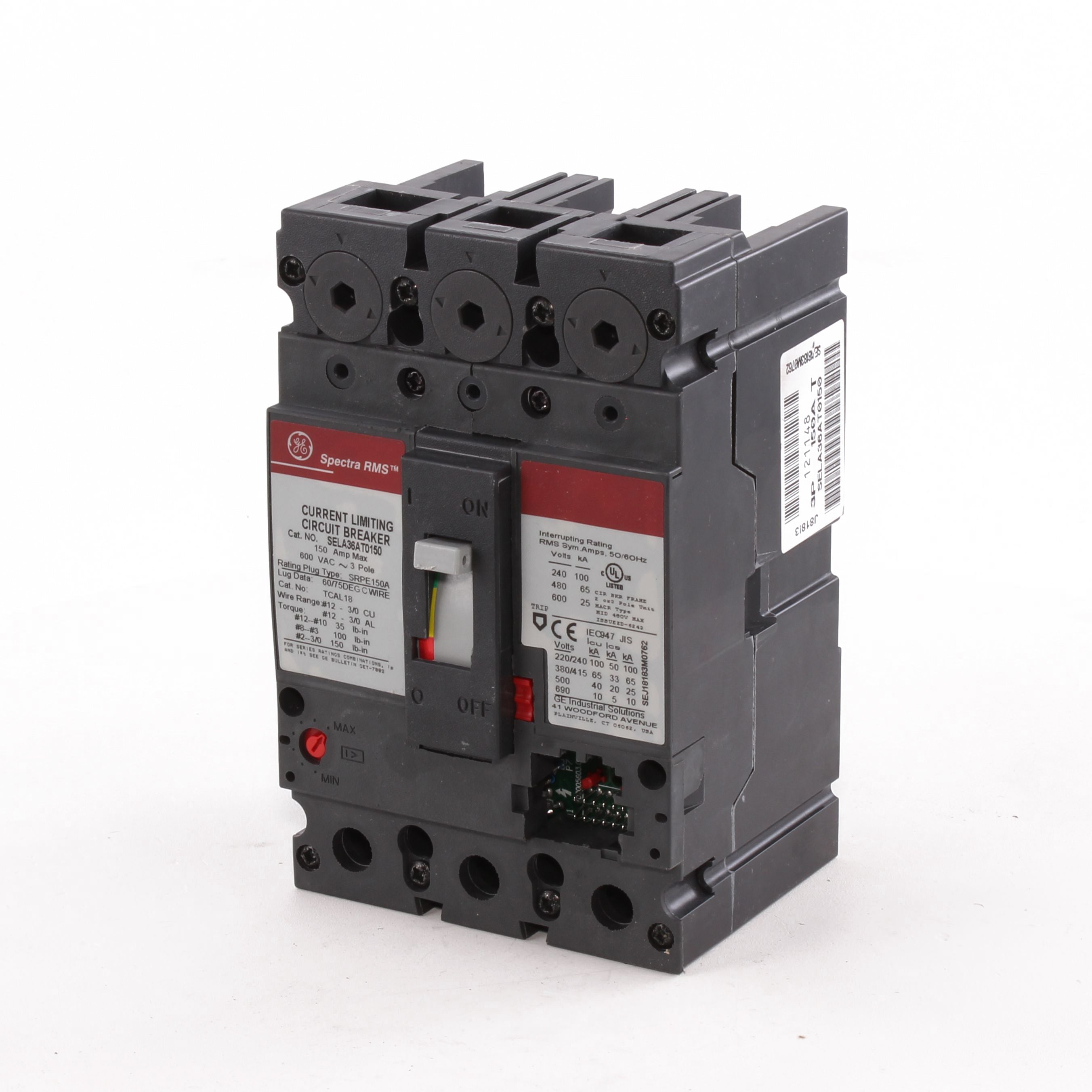 SELA36AT0150 - General Electric - 150 Amp 3 Pole 600 V Circuit Breaker