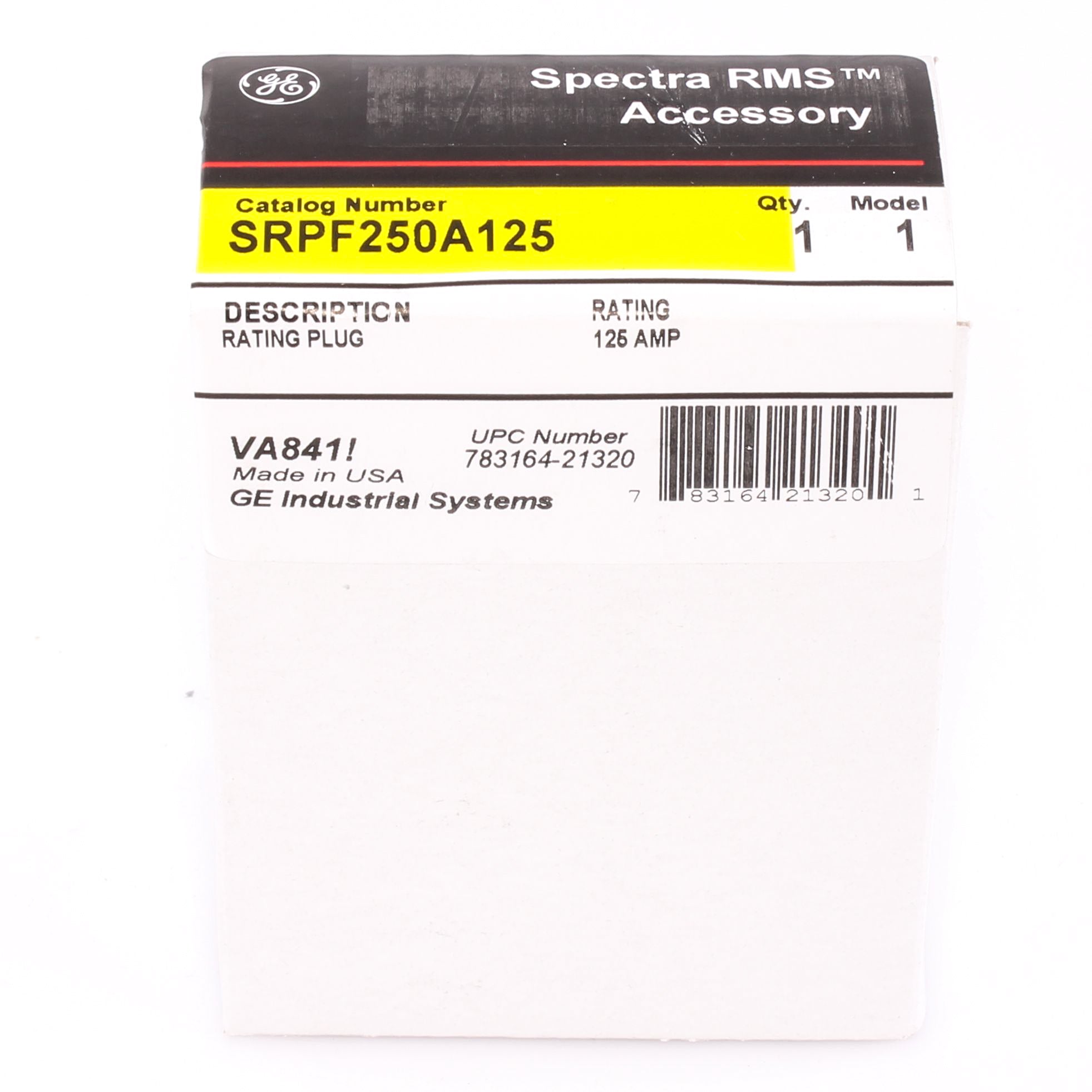SRPF250A125 - General Electric - 125 Amp Circuit Breaker Rating Plug