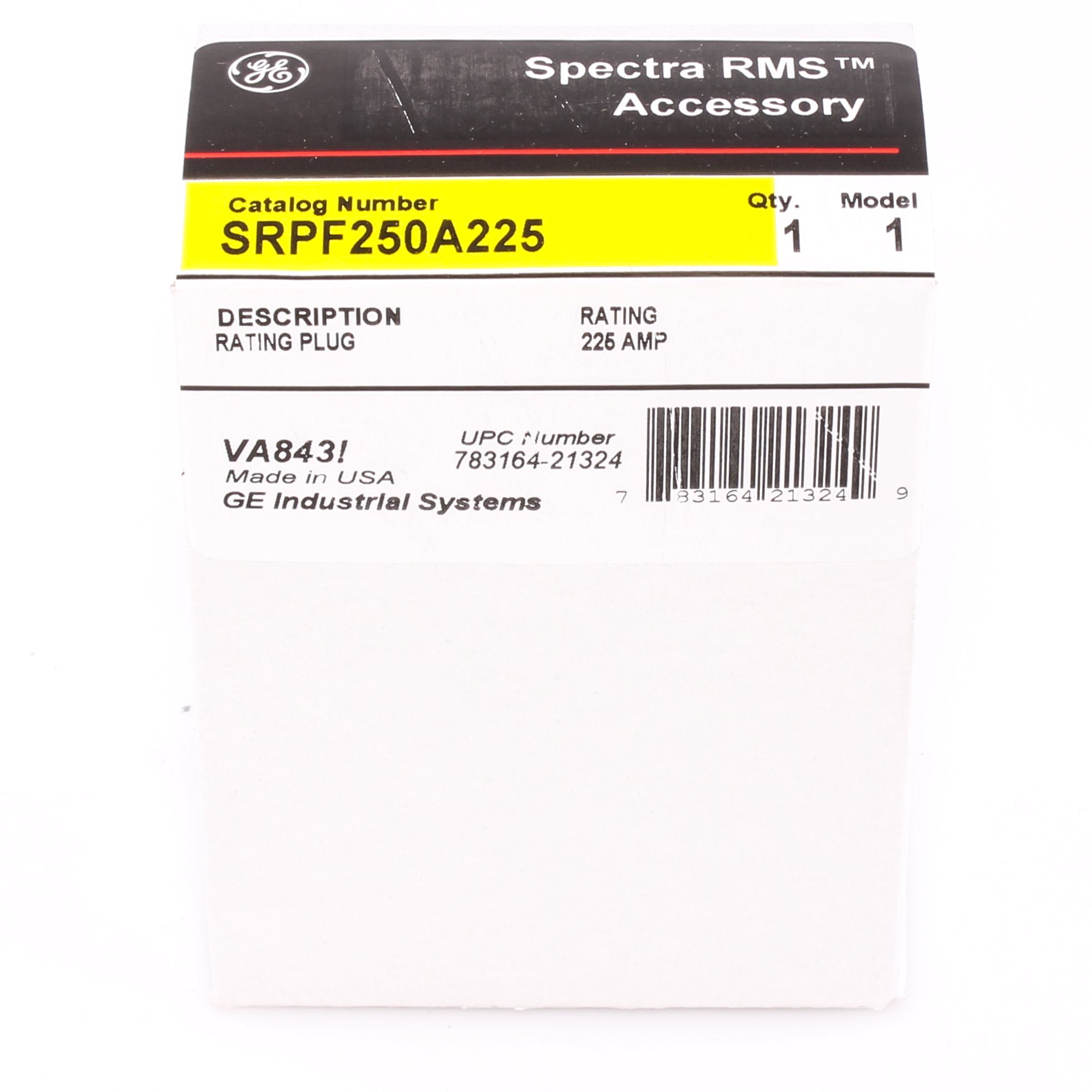 SRPF250A225 - General Electric - 225 Amp Circuit Breaker Rating Plug