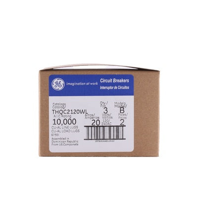 THQC2120WL - General Electric - Feed-Thru - 20 Amp - 2 Pole - 240 Volt Q-Line Miniature Circuit Breakers