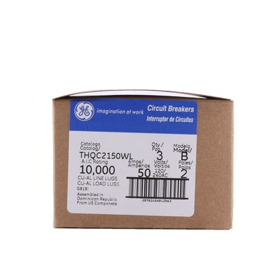 THQC2150WL - General Electric - 50 Amp 2 Pole 240 V Circuit Breaker