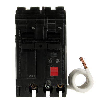 THQL2120GFT - General Electric - 20 Amp 2 Pole 240 Volt Ground Fault Circuit Breaker Q-Line Series