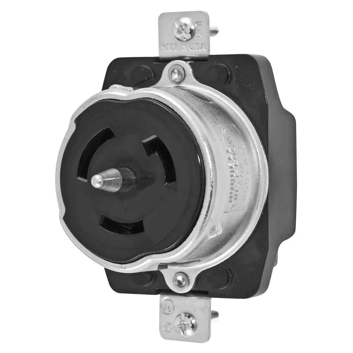 CS8469 - Hubbell Wiring Device-Kellems - 50A 480V AC 2‑Pole 3‑Wire Grounding Twist‑Lock Receptacle