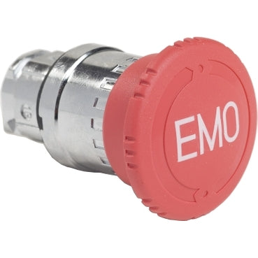 ZB4BS84430 - Square D - 40mm 22mm Red Mushroom Emergency Stop Head Metal Switching Off Trigger Latching Turn To Release Marked EMO