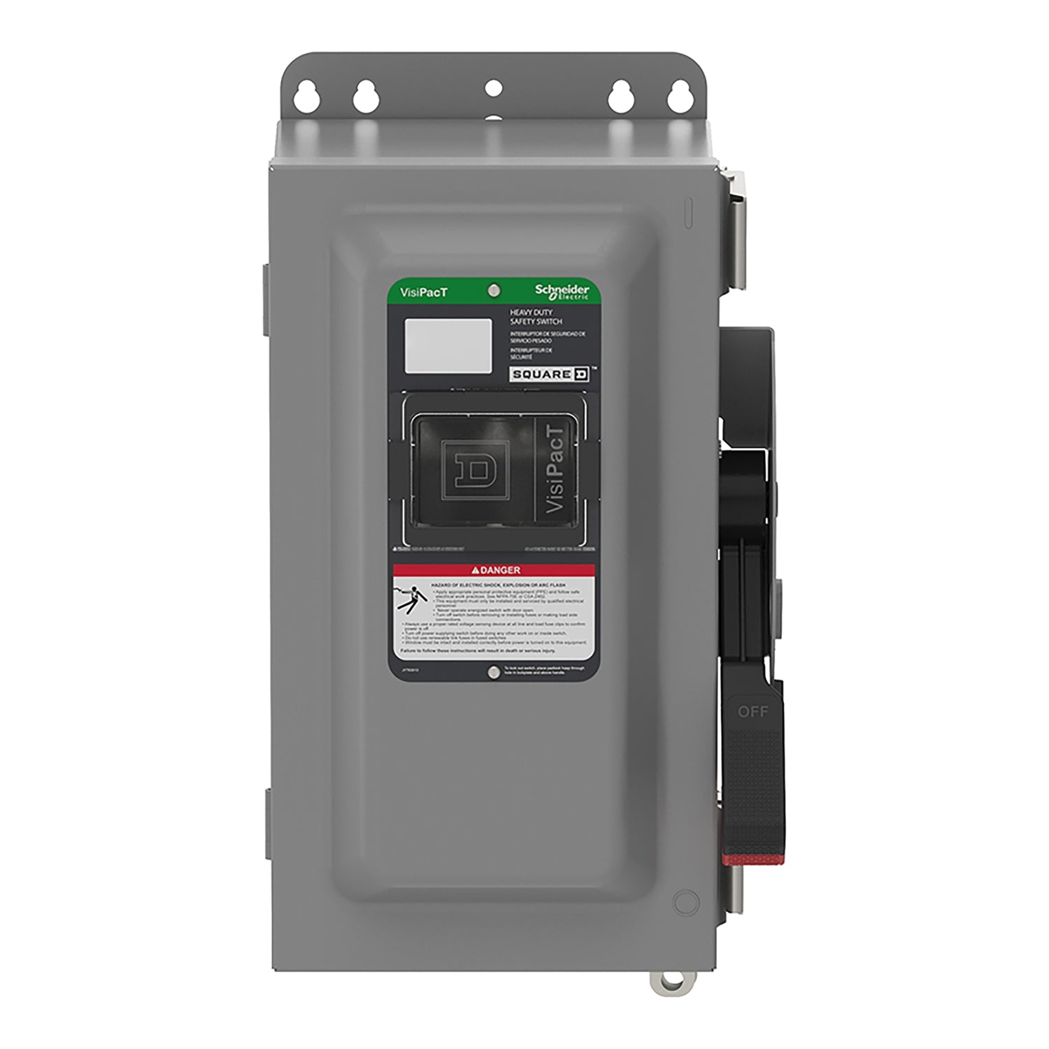 VHU362AWKGL - Schneider Electric - Square D Safety Switch Heavy Duty Fusible 60A 3 Pole 600VAC NEMA 4X