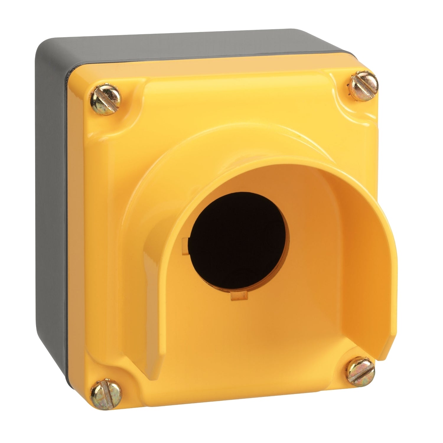 9001KYG1Y - Schneider Electric - Square D Empty Enclosure Control Station Harmony 9001K/SK Aluminium Yellow 1 Cut-out