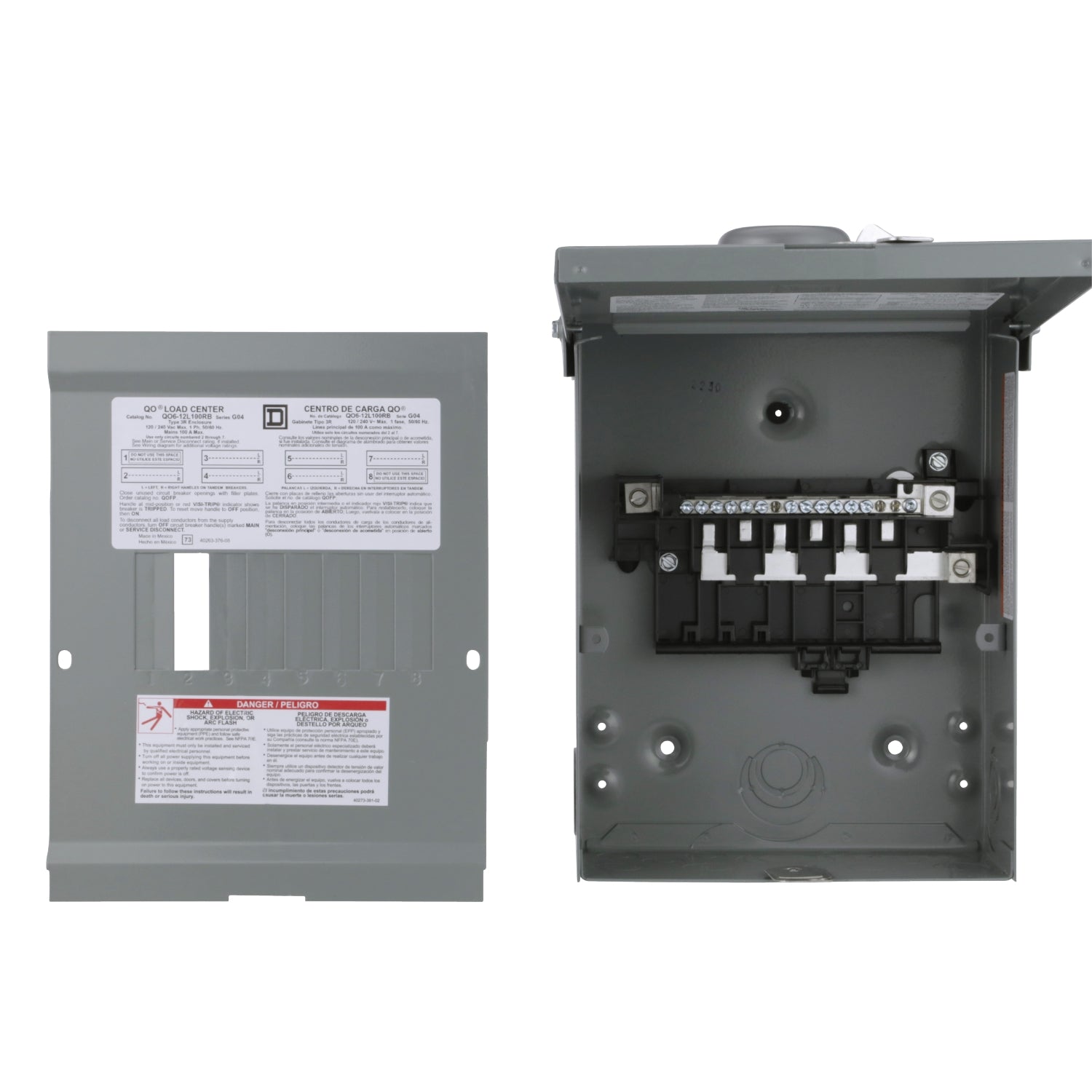 QO612L100RB - Schneider Electric - Square D QO 6P 100A Breaker Load Center Surface Mount