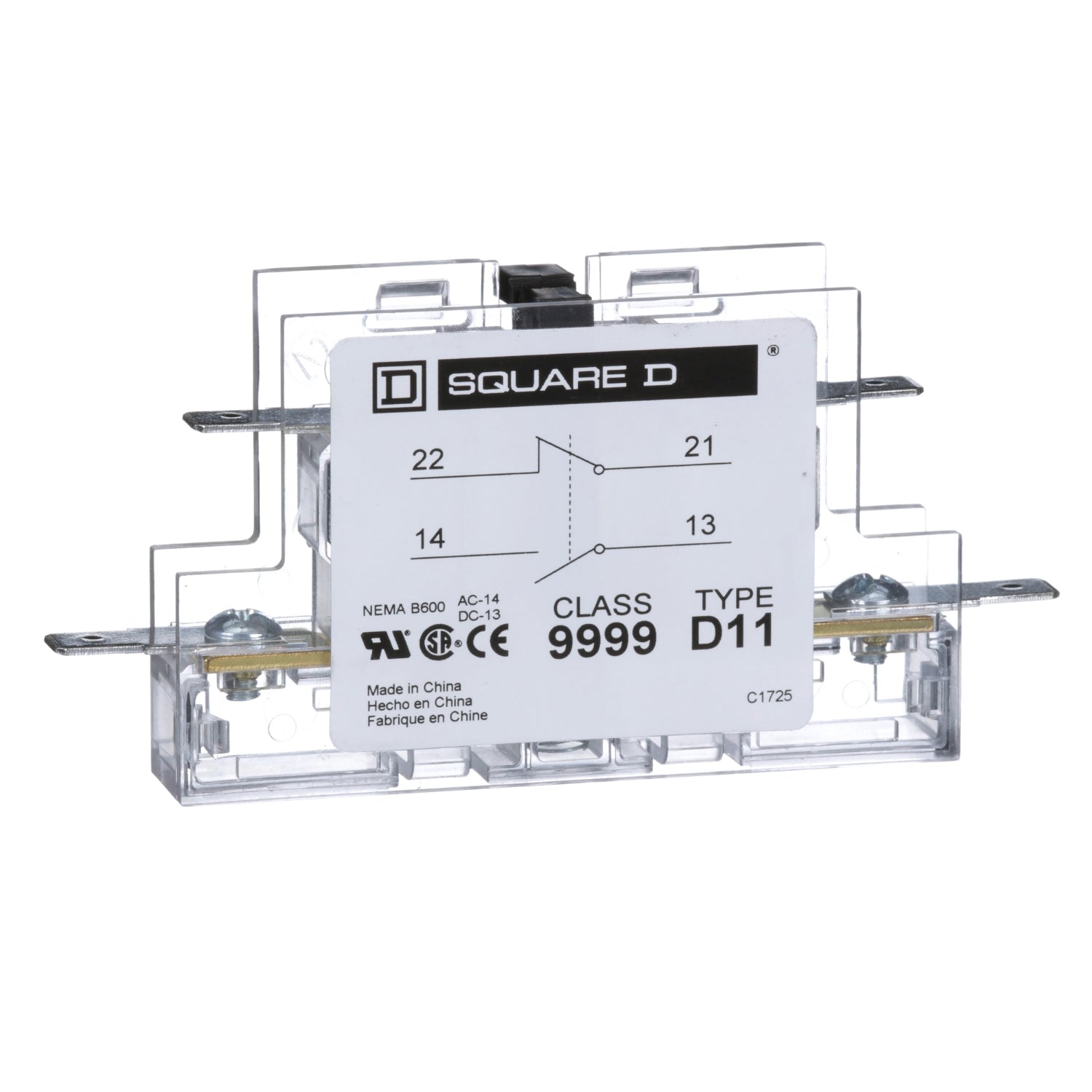 9999D11 - Schneider Electric - Square D Contactor And Motor Starter Auxiliary