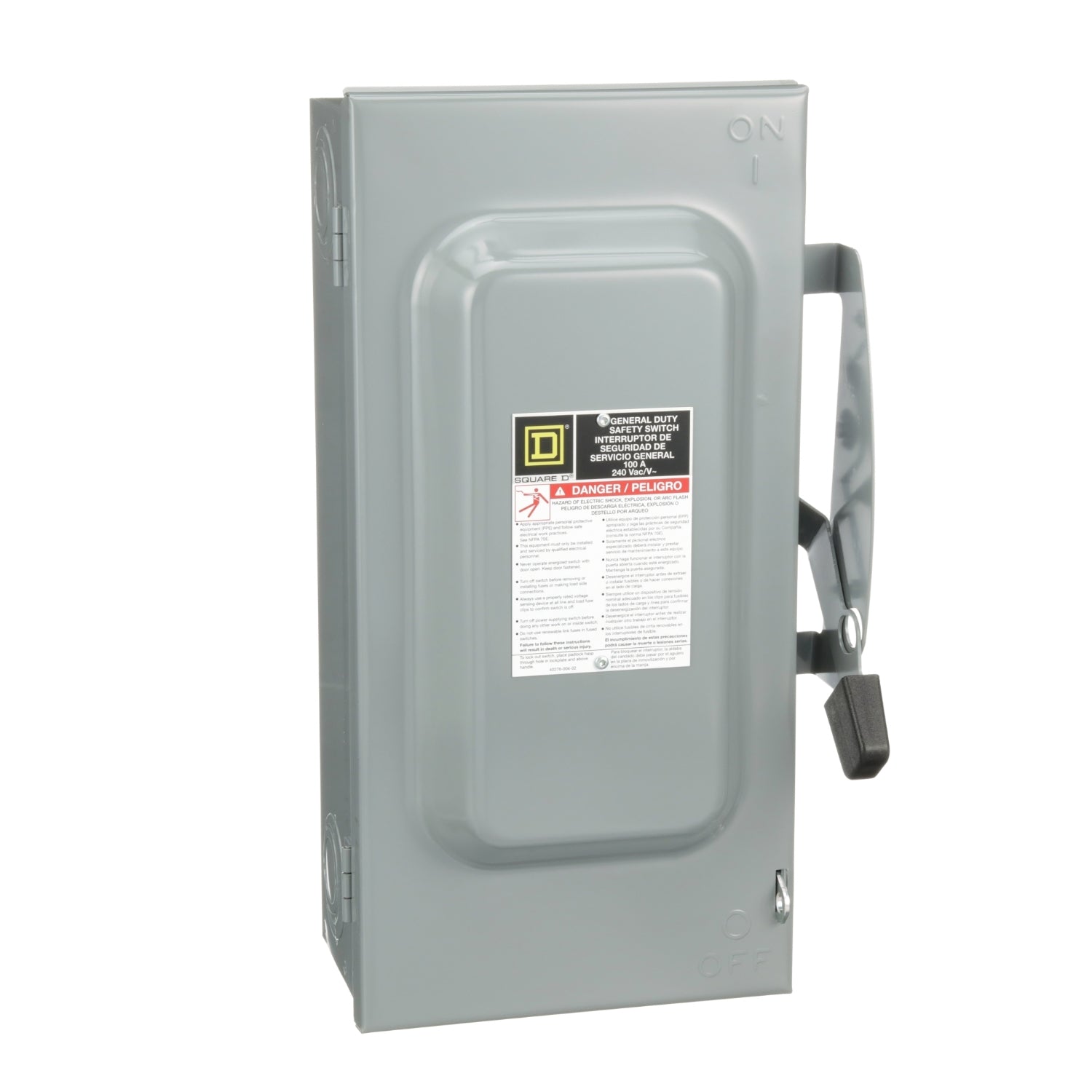 D323N - Schneider Electric - Square D Safety Switch General Duty Fusible 3 Pole 4 Wire 240VAC 100A Type 1 with Neutral