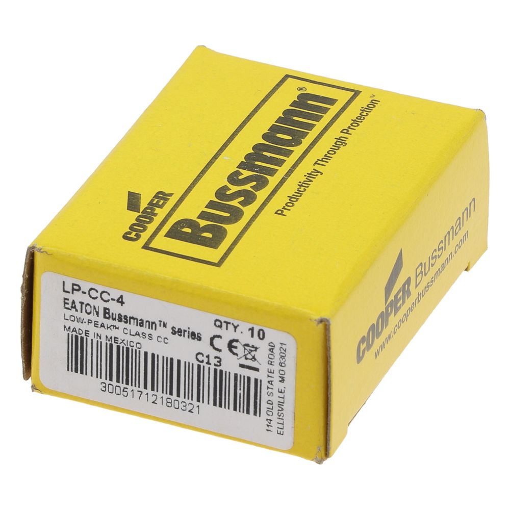 LP-CC-4-1/2 - Bussmann - 4-1/2 Amp 600 Vac Class CC Time-delay / Low-Peak Fuse
