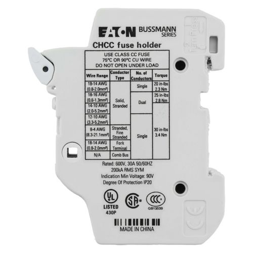 CHCC3DIU - Eaton Bussmann Series - 30A CHCC Modular Fuse Holder